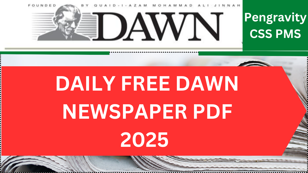 DAWN NEWSPAPER PDF